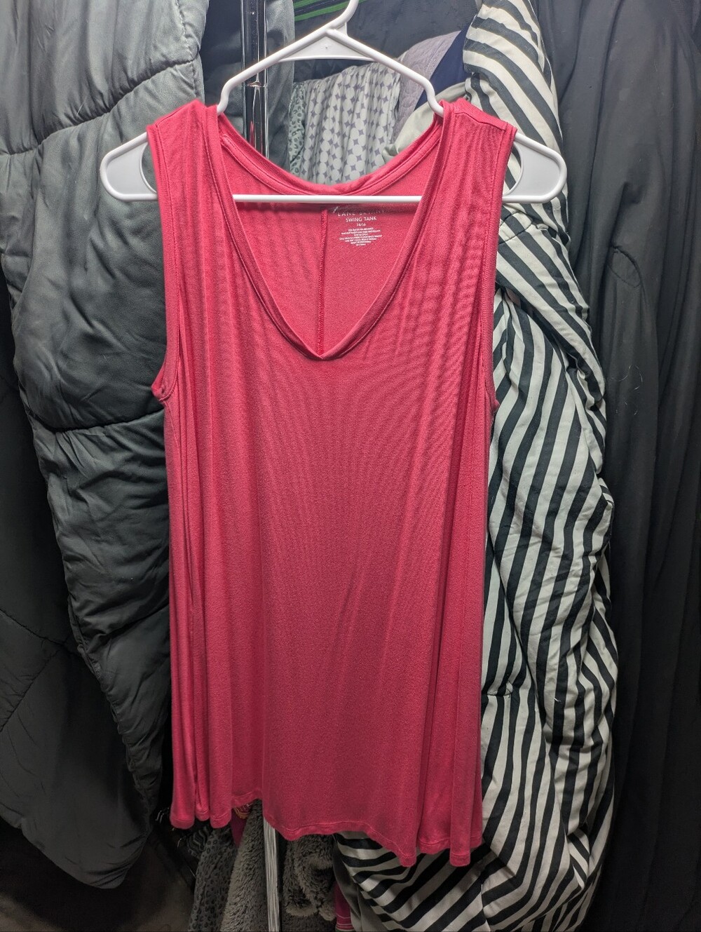 Lane Bryant Hot Pink V-Neck Sleeveless Tank